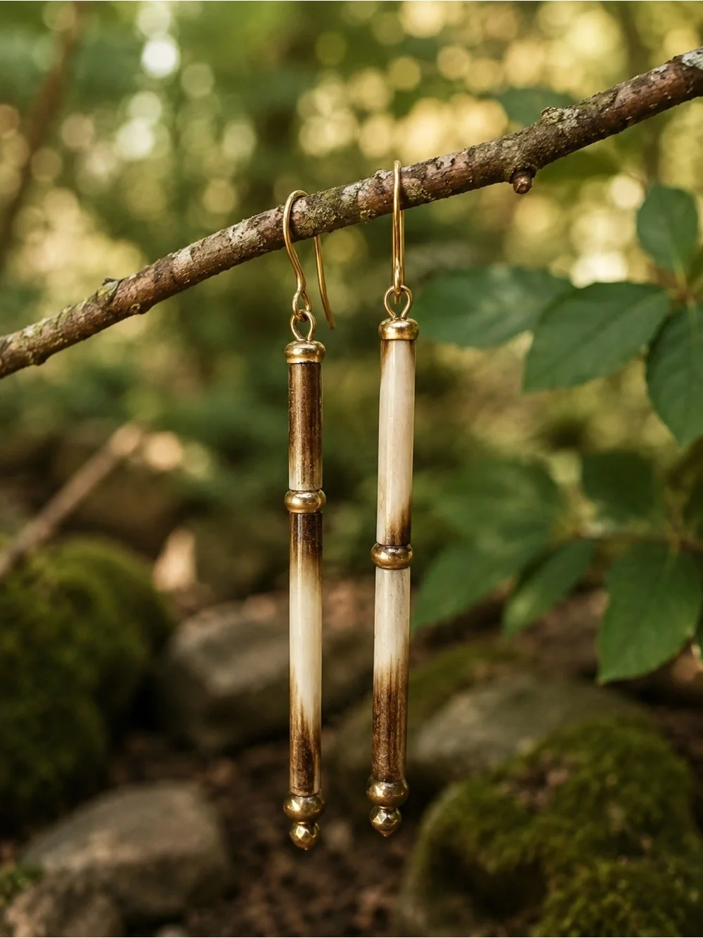 Handmade Real Porcupine Quill Earrings